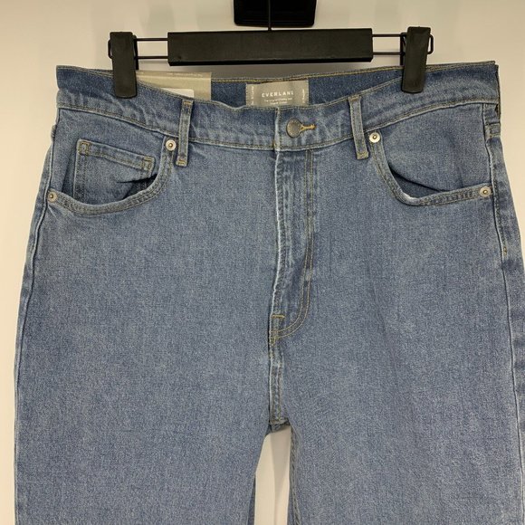 Everlane Jeans Original Cheeky High Rise Blue Denim Straight - Picture 3 of 12